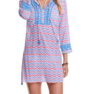 Vineyard Vines White Whale Chevron Pink and Blue Swim Coverup